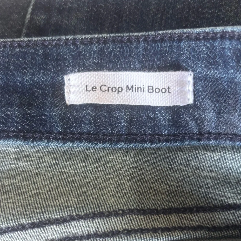 FRAME Le Crop Mini Boot Raw Hem Jeans Size 29/ 26.5” Inseam - Picture 8 of 16